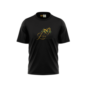 444LOVE Black T-Shirt Center Front Logo